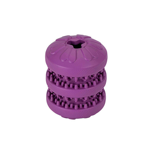 brinquedo borracha p/ snacks - hoop violeta - 9,2x9,2x2,4 cm