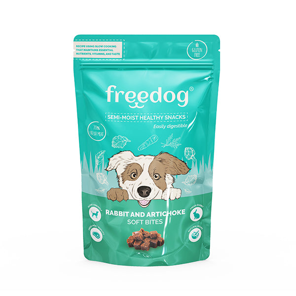 freedog snack semi-húmido coelho e alcachofra 100gr