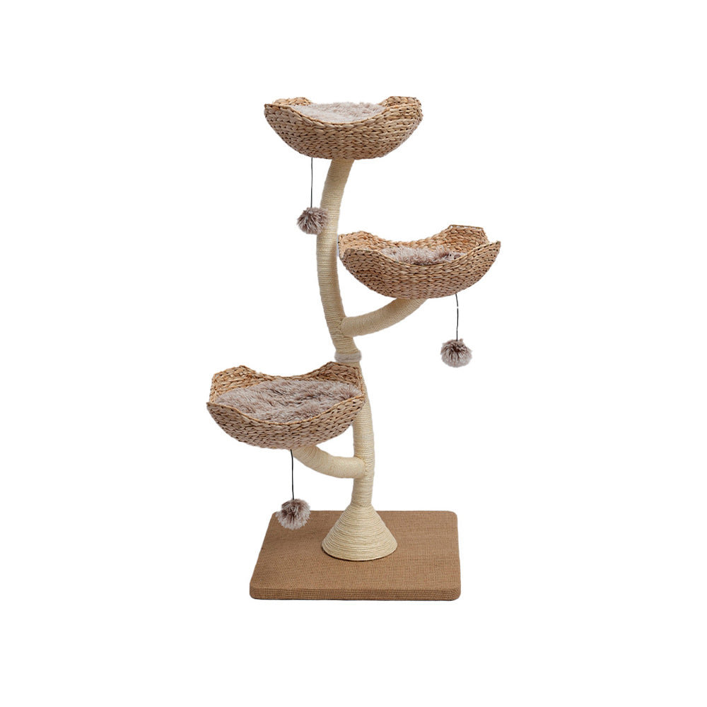 arranhador ridge - beje - 56x56x128 cm