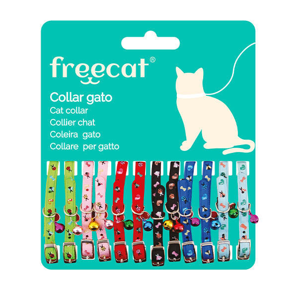 expositor coleiras de gato c/ guizo - 12 unidades