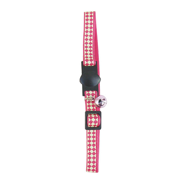 coleira p/ gato - cream #variant:Rosa