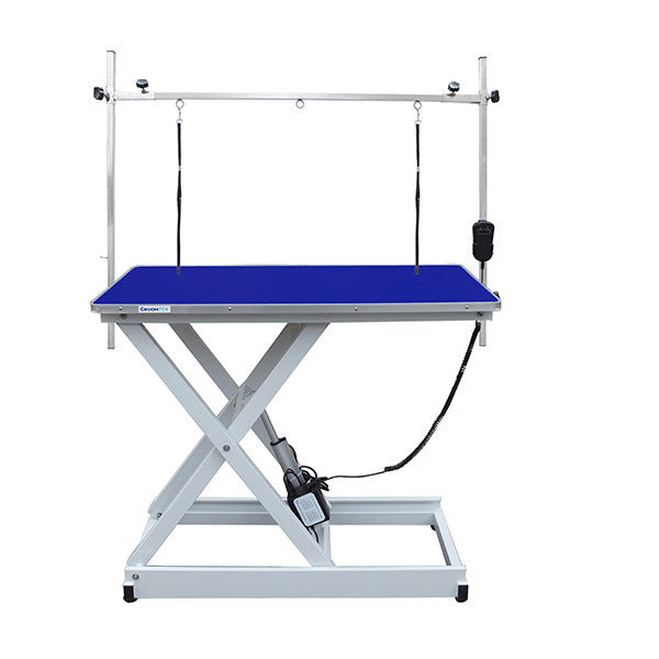 groomtek - mesa grooming elétrica azul - 110x60 cm