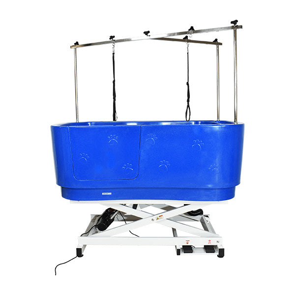 groomtek - banheira polietileno elétrica azul - 148x81 cm