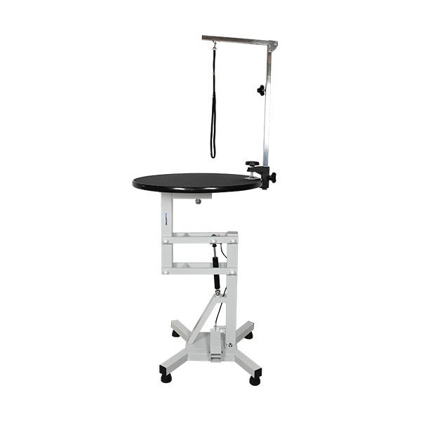 groomtek - mesa grooming hidráulica redonda - diam. 60 cm
