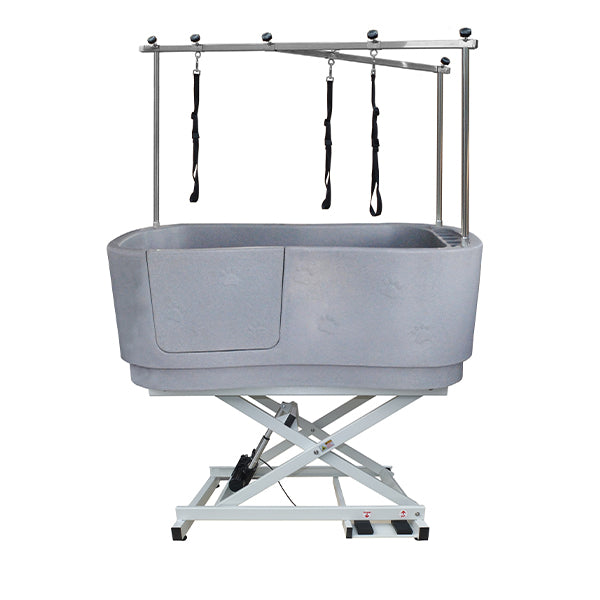 groomtek - banheira polietileno elétrica cinza - 148x81 cm