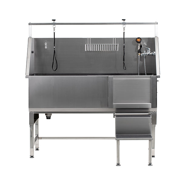 groomtek - banheira aço inox fixa - 130x61 cm
