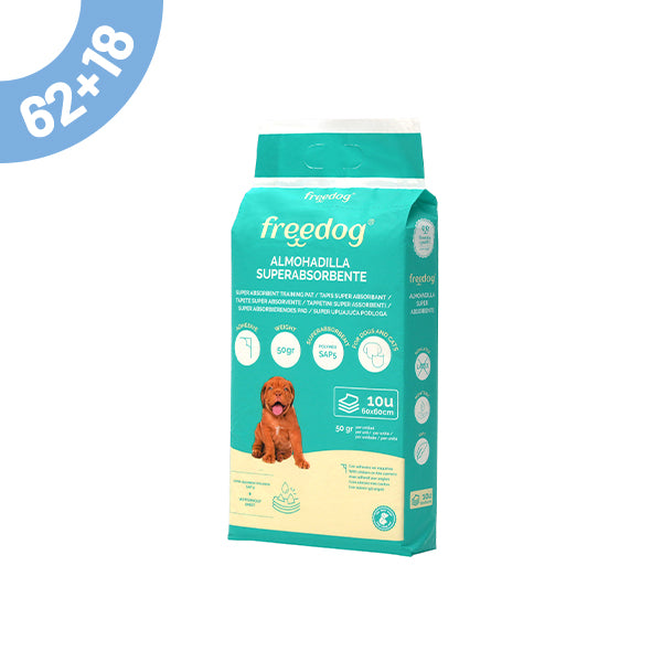 pack tapetes super absorventes 60x60cm - 10 un - 62+18 oferta