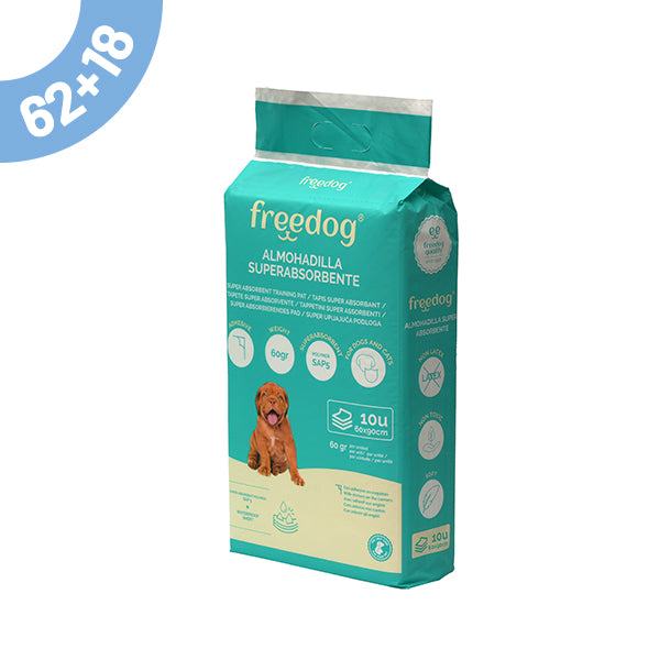 pack tapetes super absorventes 60x90 cm - 10 un - 62+18 oferta