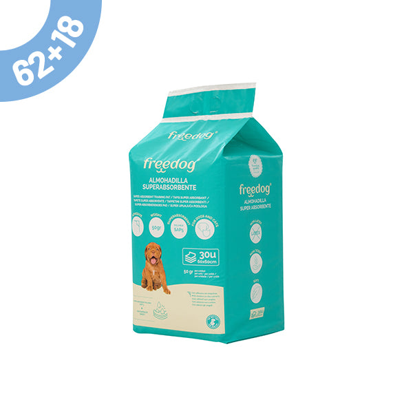 pack tapetes super absorventes 60x60 cm - 30 un - 62+18 oferta