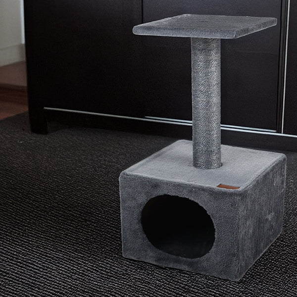 pawppin' - arranhador "comfort" - 30x30x55 cm - cinza