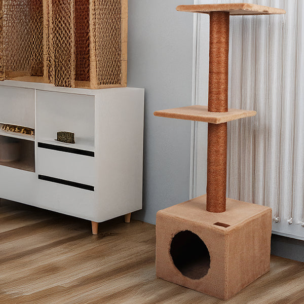 pawppin' - arranhador "tower" - 30x30x95 cm - bege
